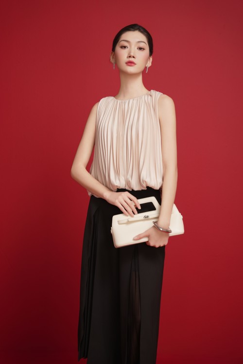 Sixdo Black Woven Culottes